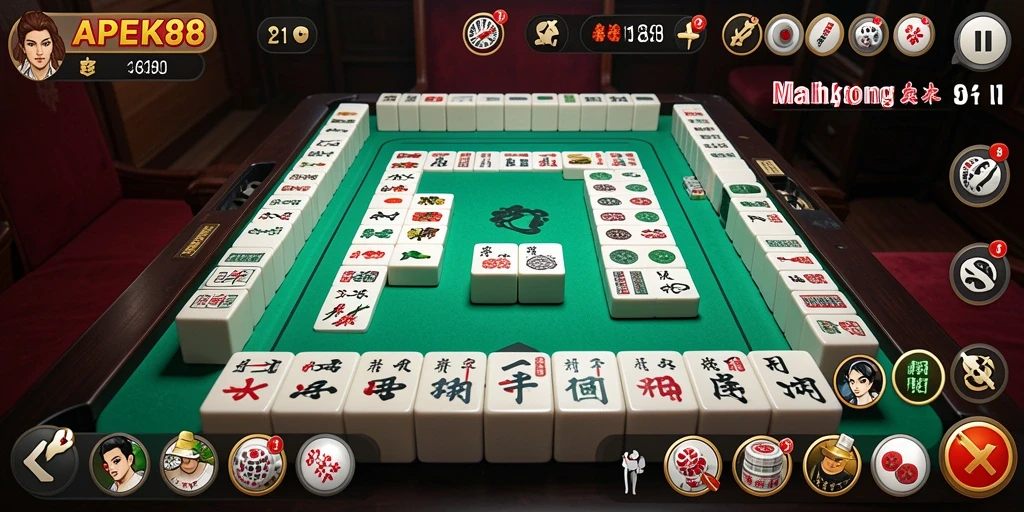 Tampilan menarik gameplay Mahjong APEK88 yang menantang.