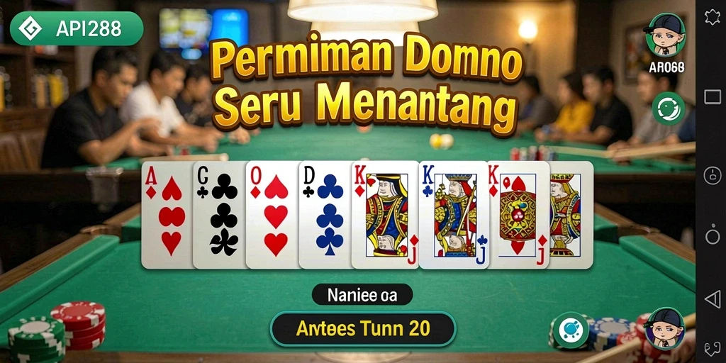 Tampilan menarik dari gameplay Domino di API288.