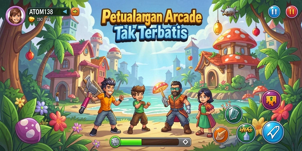Tampilan gameplay yang menarik dari ATOM138 dengan aksi seru.