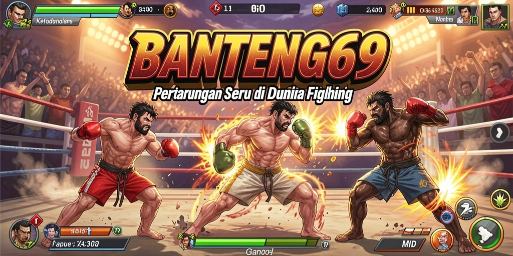 Tampilan seru pertarungan dalam BANTENG69 dengan karakter yang kuat.