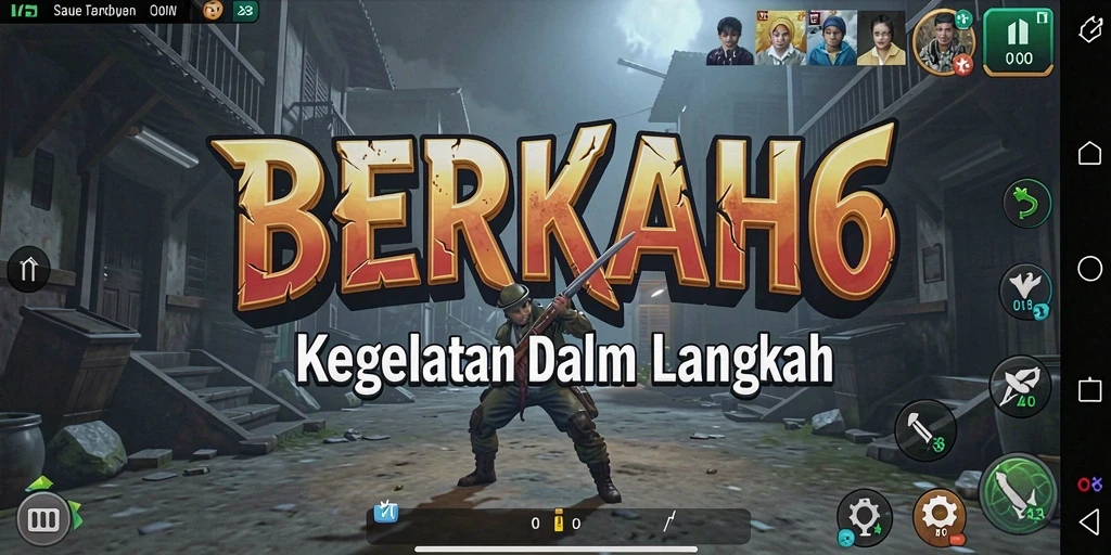 Tangkapan layar dari gameplay <strong>BERKAH6</strong> menunjukkan suasana menegangkan dan suasana horor.