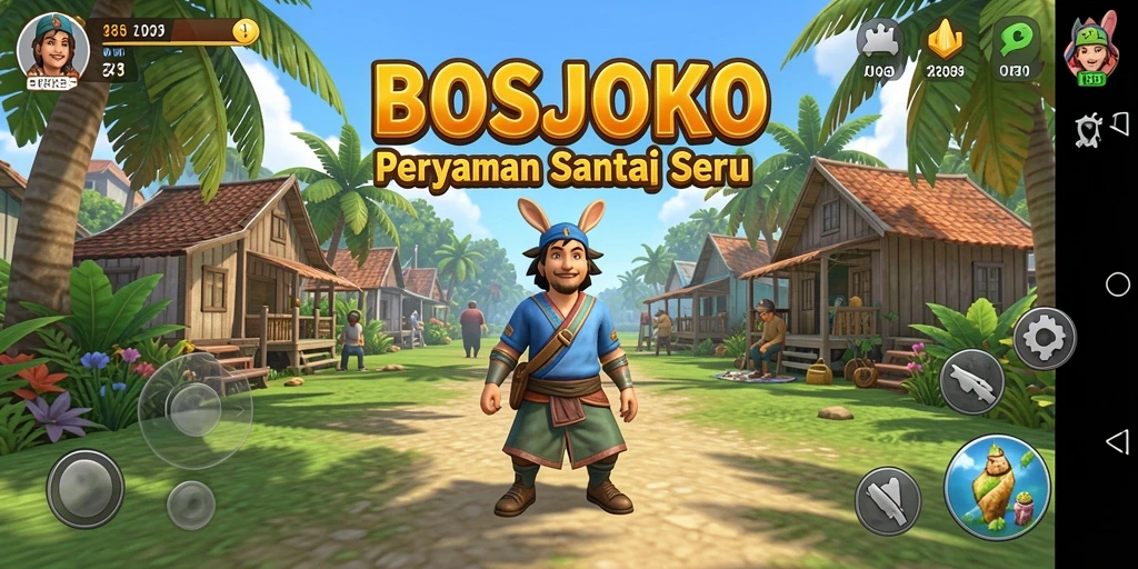 Tampilan gameplay BOSJOKO dengan tantangan yang seru.