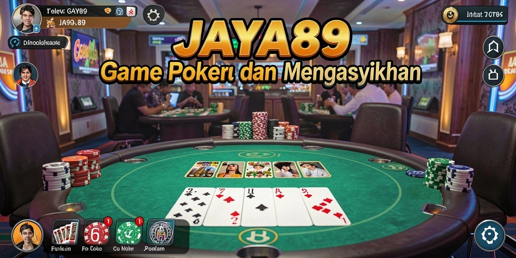 Tampilan menarik dari permainan Poker JAYA89 dengan berbagai fitur menawan.