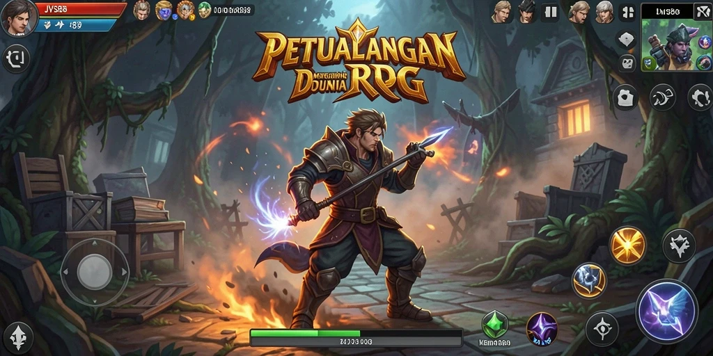 Tampilan gameplay RPG JVS88 yang mengesankan dan penuh aksi.