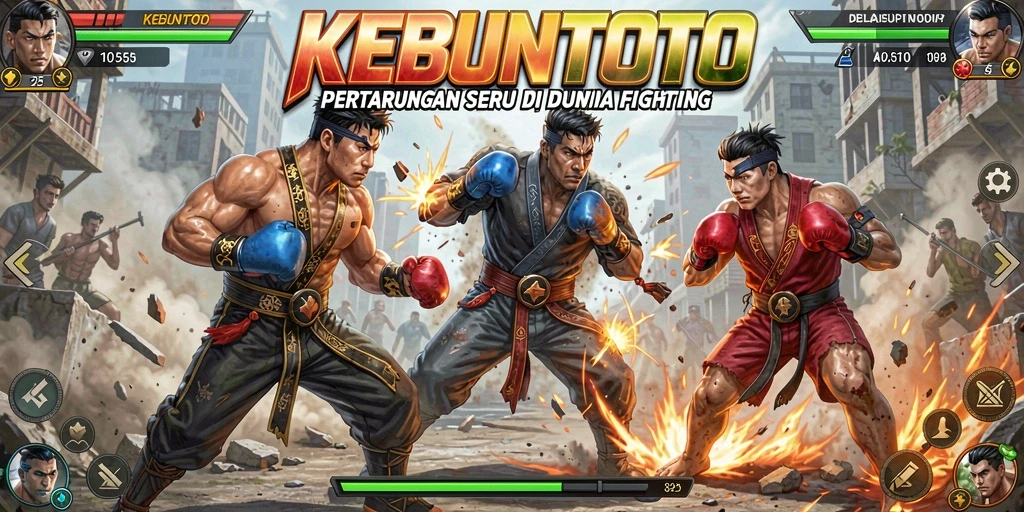 Tampilan gameplay KEBUNTOTO yang mendebarkan saat bertarung di arena.