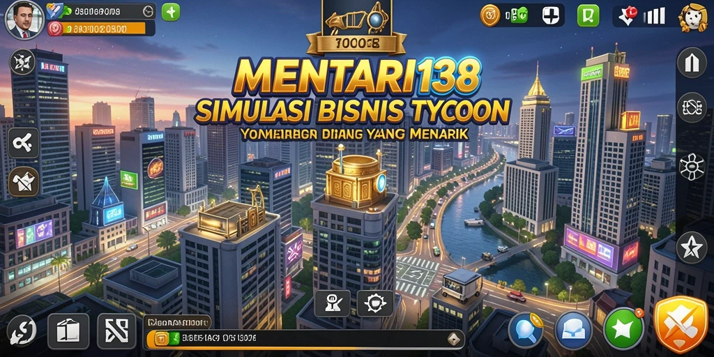 Screenshot gameplay MENTARI138 menunjukkan manajemen bisnis yang seru.