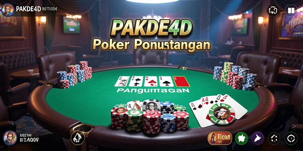 Tampilan gameplay PAKDE4D yang menampilkan aksi poker mendebarkan.
