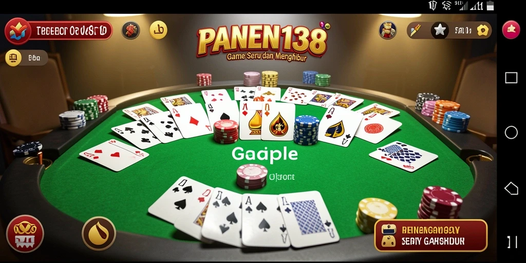 Screenshot gameplay seru PANEN138 yang menggambarkan suasana permainan Gaple.