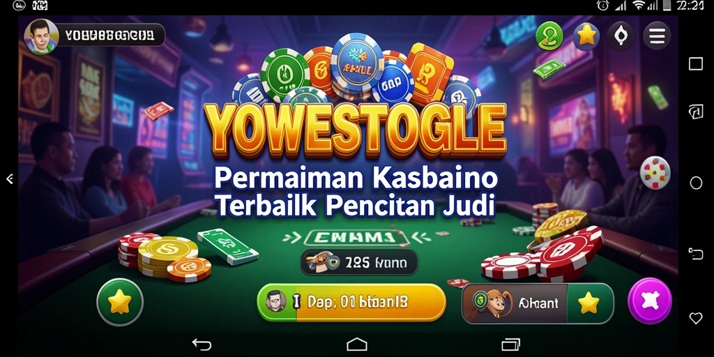 Screenshot gameplay YOWESTOGEL menampilkan suasana kasino yang mendebarkan.